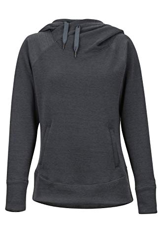 Marmot Wm's Rowan Hoody Sudadera con Capucha de Manga Larga para Exteriores, de Secado rápido y Transpirable, Heather de Acero Oscuro, Medium para Mujer