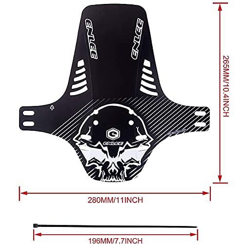 Material rigido,Guardabarros MTB,MTB Mudguard Delantero y Trasero Compatible se Adapta a 20" 22" 26" 27,5" 29 Pulgadas de Bici y Bicicleta Fat