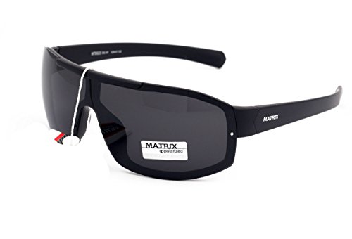 Matrix Collection - Gafas de sol polarizadas para hombres conductores, pesca, deporte, lentes de color gris claro, sin deslumbramiento, marco de plástico, diseño nuevo