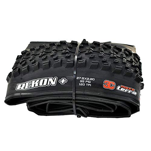 Maxxis REKON Plus M349 MTB Folding Tire TR Exo 3C MaxxTerra 27.5x2.80 Inches Tire, Black, 2 Tire, MX2003