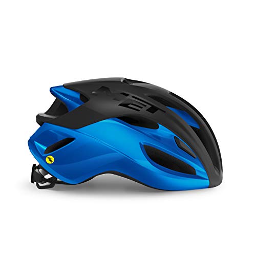 MET Casco RIVALE MIPS NEG/Azul Mate BRI.T.L 58-61, Adultos Unisex, No definido, T.A