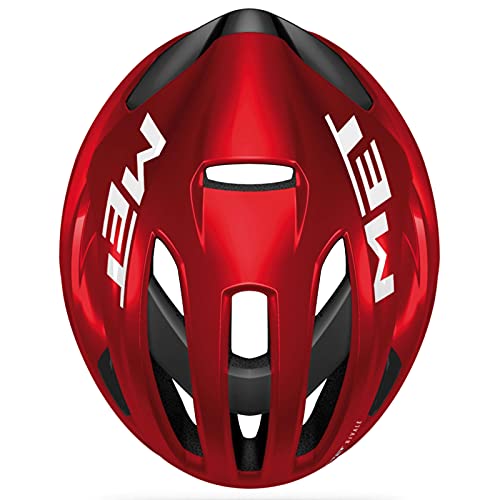 MET Casco RIVALE MIPS Rojo Metalic.Brill.T.L 58-61, Adultos Unisex, No definido, T.A