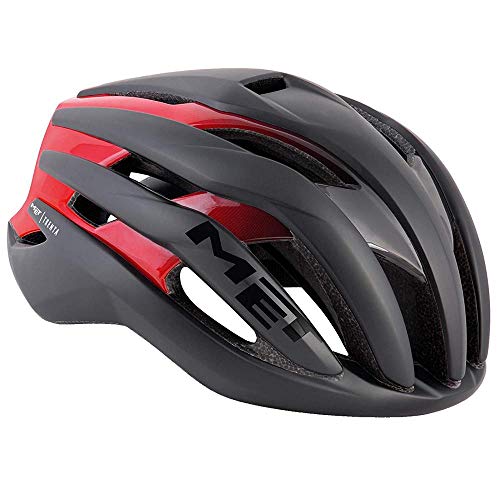 Met Casco Trenta L(58-61) Ciclismo, Adultos Unisex, Multicolor (Negro Rojo)