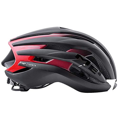 Met Casco Trenta L(58-61) Ciclismo, Adultos Unisex, Multicolor (Negro Rojo)