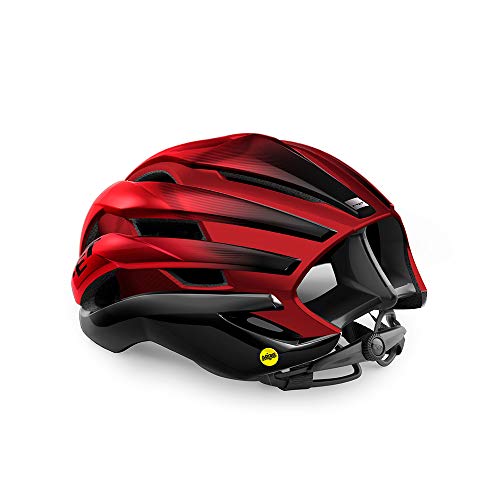 MET Casco Trenta MIPS NEG/Rojo Metal.Mate Brillo T, Adultos Unisex, No definido, T.A