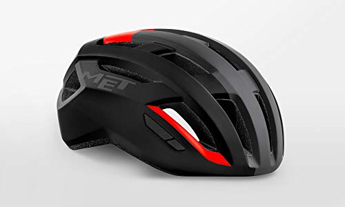 MET Casco Vinci MIPS M(56-58), Adultos Unisex, Multicolor (Negro Rojo)