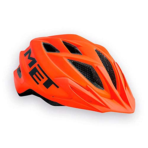 MET Crackerjack Casco de Ciclismo, Niños, Naranja, 52-57 cm