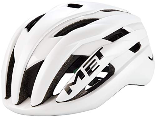 MET Trenta Casco Ciclismo Unisex Adulto, (Blanco), L