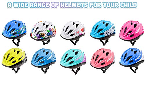 meteor Casco Bicicleta Bebe Helmet Bici Ciclismo para Niño - Cascos para Infantil - Bici Casco para Patinete Ciclismo Montaña BMX Carretera Skate Patines monopatines HB6-5 (M (52-56 cm), KS07 Blue)