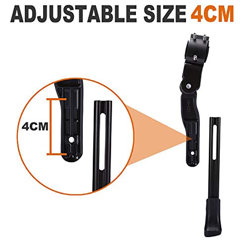 MEXITAL caballetes para Bicicletas, 4cm Altura Ajustable y Durable, Universal Soporte de Bicicleta Aleación de Aluminio Adapta a 24-28 Pulgadas MTB Montaña, Carretera Bicicleta, Plegable Bici