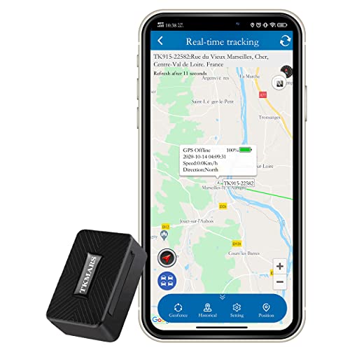 Mini Localizador GPS para Coche,1500mAH Batería Espera Larga Localizador GPS Ancianos Niños Posicionamiento Antirrobo en Tiempo Real GPS Tracker Bicicleta Moto Coche Montaña con App Gratis,TK913