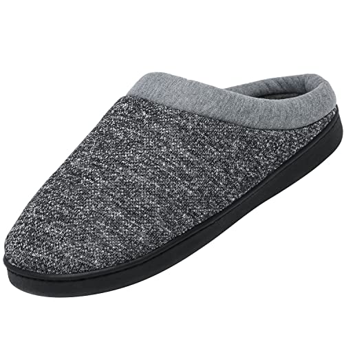 Mishansha Zapatillas de Casa para Hombre Mujer Cálido Suave Espuma de Memoria Invierno Pantuflas Antideslizante Slippers Unisexo Adulto, Negro 43