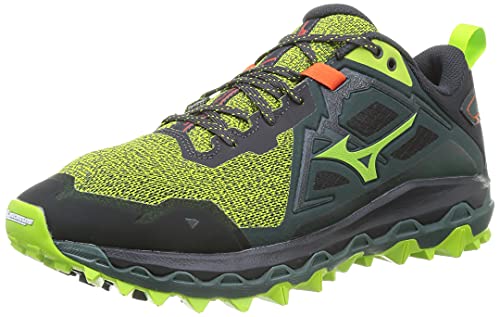 Mizuno Wave Mujin 8, Zapatillas de Trail Running Hombre, LGreen/Obsidian/GGables, 41 EU