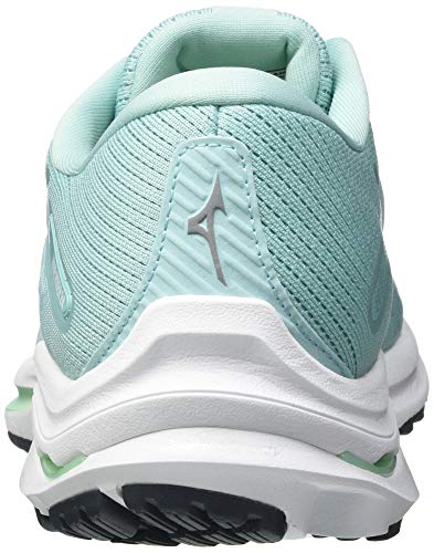 Mizuno Wave Rider 24, Zapatillas Mujer, White Grey, 44.5 EU