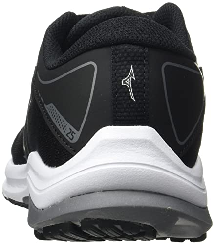 Mizuno Wave Rider 25 Jr, Zapatillas de Running, Black/MetallicShadow/QShade, 36.5 EU