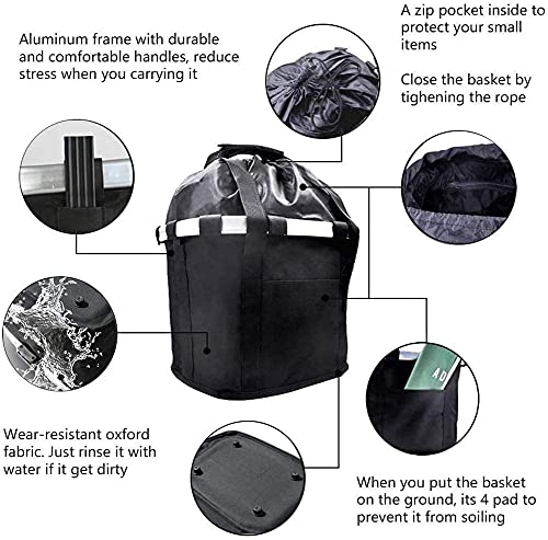 MLXZXQT Bicicleta frontal lona cesta bicicleta desmontable cesta cesta de la lona del animal doméstico titular de la aleación de aluminio marco animal doméstico titular