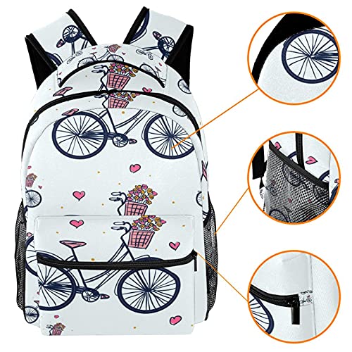 Mochila de bicicleta Vector patrón escuela mochila viaje casual mochila para mujeres adolescentes niñas niños