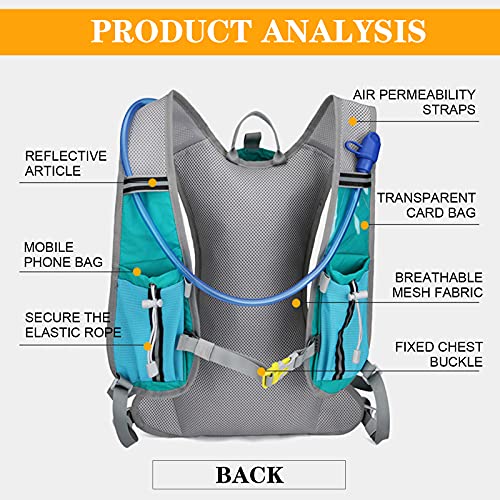 Mochila de Ciclismo de 10L,Mochila de hidratación,Mochila Trail Running Pequeña,Mochila de Ciclismo Mochila de Montar Mochila de Bicicleta Transpirable Ligero para Viajar Montañismo