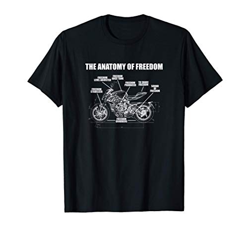 Motocycle Technical draw freedom graphic design Motorcycle Camiseta