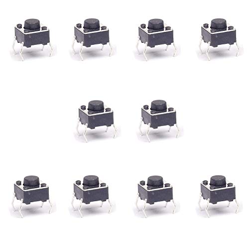 Movilideas - 10x Micro Pulsador SWITCH 6x6x5 mm PCB 4 PINES CORTOS.