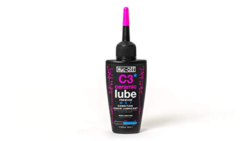 Muc-Off C3 Lubricante Cerámico para bicicletas, tiempo húmedo, 120ml