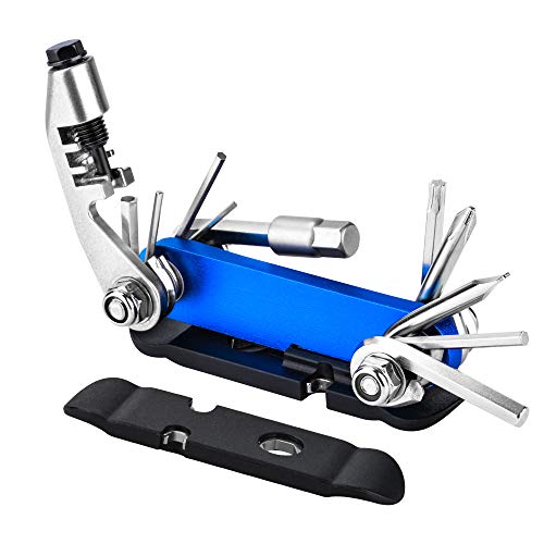 Multiherramienta Bici 15 en 1, Kit Herramientas Bicicleta Plegable con Llaves Allen Mini Herramienta Multiusos de Reparación Emergencia de Ciclismo para Bicicleta de Carretera y Montaña