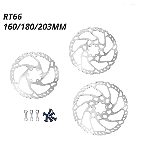 MVAOHGN D-E-O-R-E-E XT RT86 ZEE RT76 SLX RT66 Disco DE Freno DE BICICLETE 6 TECNOLOGÍA DE Punto DE Persona MTB Disco DE Bicicleta MONTAÑA 16 0MM 180MM 203MM (Color : RT86 180mm)