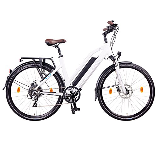 NCM Milano Plus Bicicleta eléctrica de Trekking, 250W, Batería 48V 16Ah • 768Wh (Blanco Plus 28")