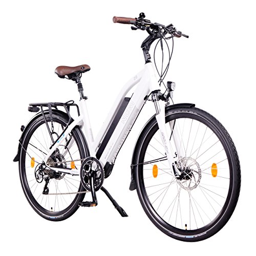 NCM Milano Plus Bicicleta eléctrica de Trekking, 250W, Batería 48V 16Ah • 768Wh (Blanco Plus 28")