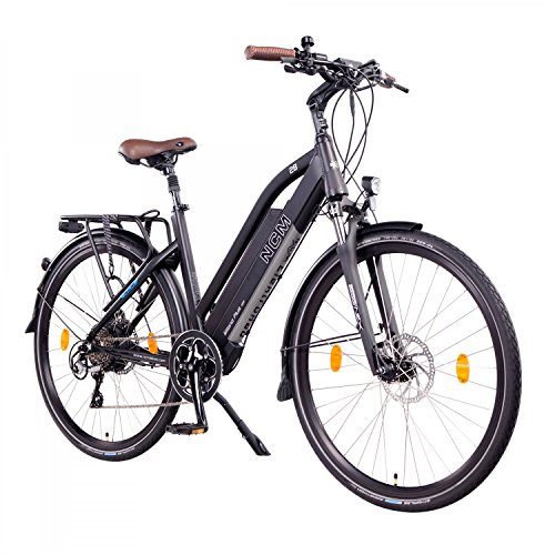 NCM Milano Plus Bicicleta eléctrica de Trekking, 250W, Batería 48V 16Ah • 768Wh (Negro Plus 28")