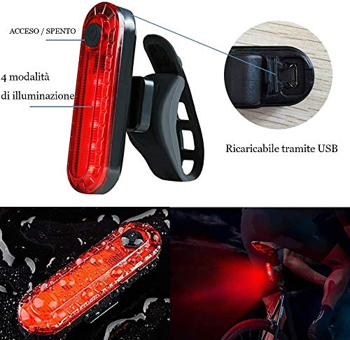 SEWOBYE Luz Bicicleta Led Alta Potencia 2400 Lúmenes, Luces Bicicleta  Recargable USB Delantera con Pantalla Led, Luz Bici de Montaña 5 Modes y  Luz