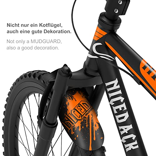 NICEDACK Guardabarros MTB, Guardabarros Bicicleta Montaña, MTB Mudguard Delantero y Trasero Compatible se Adapta a 20" 22" 26" 27,5" 29 Pulgadas de Bici y Bicicleta Fat (Negro)