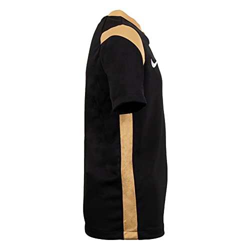 NIKE, Park Derby III, Camiseta De Fútbol De Manga Corta, Negro/Jersey Oro/Jersey Oro/Blanco, M, Unisex-Hijo