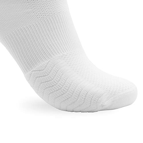 NORTEI Calcetines para Ciclismo, MTB y Running de Caña Alta para Hombre y Mujer – Infinity White (XL (46-48))