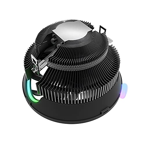 Noua Pulse RGB Rainbow Disipador de calor 80 W para CPU Intel Socket 1200 775 1150 1151 1155 1156 1366 AMD AM3 AM4 Cooler Cooling Fan 1800 RPM de 120 mm Halo Rainbow fijo para Intel Core i7/i5/i3