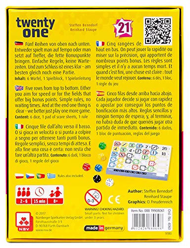 NSV - 4060 - Twenty One - International - Juego de Dados