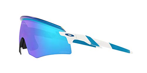 Oakley Encoder, Gafas Hombre, Blanco Pulido Prizm Zafiro, Talla única