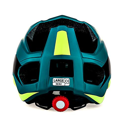 OMGPFR Casco De Bicicleta De Montaña para Adultos, 14 Venteo Absorción Absorción De Impactos PC Resistente A Los Golpes Casco De Bicicleta De Montaña Deportiva,Darkgreen