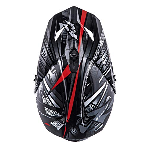 O'NEAL | Casco de Motocross | Motocicleta MX Enduro | Innovadora y Ligera Carcasa Exterior de Fibra de Vidrio, Cierre de Seguridad en Doble D | Casco 8SRS Synthy | Adulto | Negro | Talla M (57/58 cm)