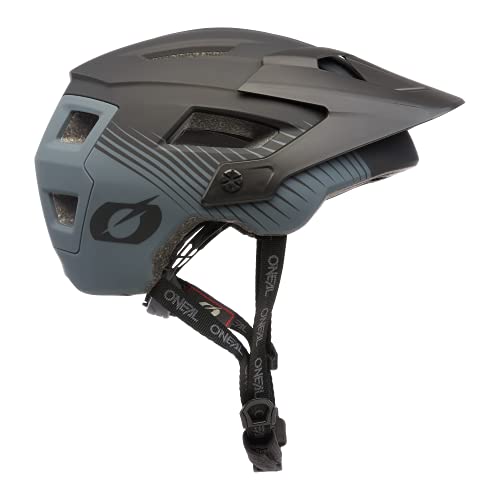 O'NEAL | Casco Enduro All-Mountain Bike | Ventilación, Almohadillas Lavables, Norma de Seguridad EN1078 | Casco Defender Grill V.22 | Adulto | Negro Gris | Talla XS-M