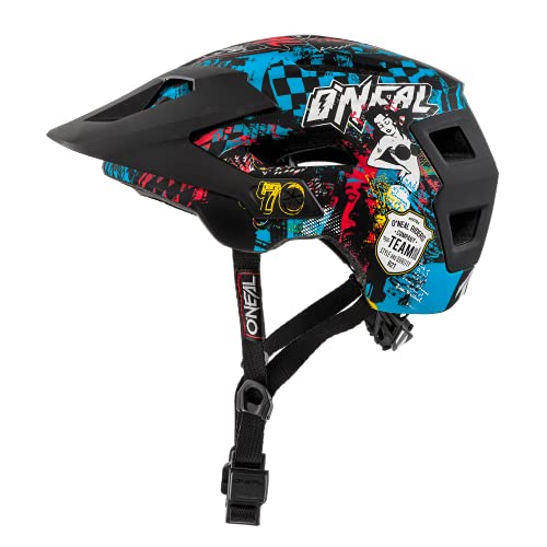 O'NEAL | Casco para Bicicleta de montaña | All-Mountain | Aperturas de ventilación para refrigeración, Norma de Seguridad EN1078 | Casco Defender Wild | Adultos | Multi | Talla L/XL