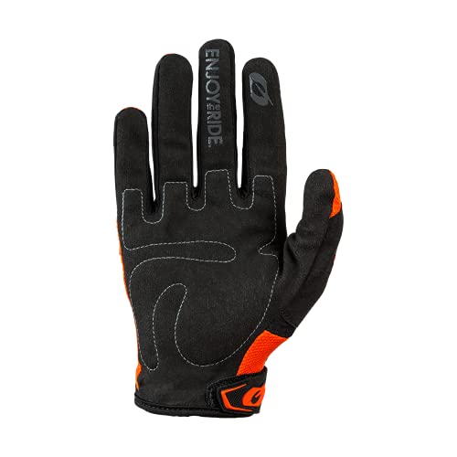 O'NEAL | Guantes de ciclismo & Guantes de motocross | MX MTB DH FR Downhill Freeride | Materiales duraderos y flexibles, palma ventilada | Guantes de elementos | Hombres | Negro Naranja Neón | Talla S