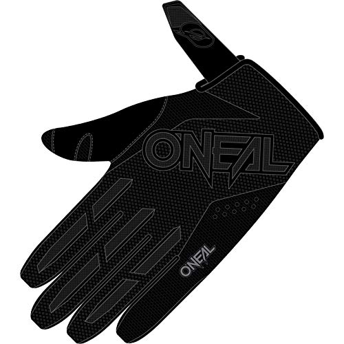 O'NEAL | Guantes de Ciclismo y Motocross | Niños | MX MTB Mountain Bike | Velcro Ajustable, Ajuste precurvado para máximo Confort | Guante Element Youth | Negro | Talla L