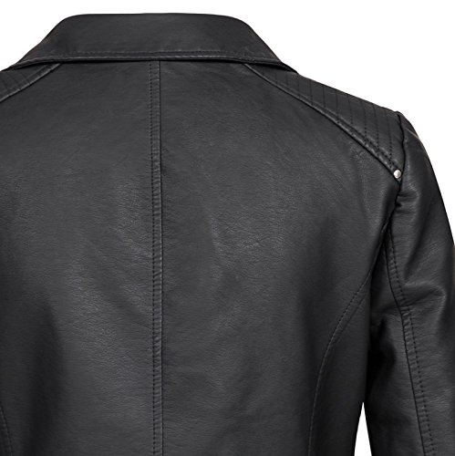 Only ONLGEMMA Faux Leather Biker OTW Noos Chaqueta, Negro (Black Black), 36 para Mujer