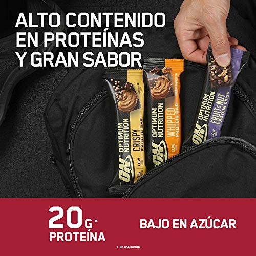Optimum Nutrition Whipped Bar, Barritas Proteínas con Cobertura de Chocolate con Leche, Bajo en Azúcar, Caramelo de Chocolate, 10 Barras (10 x 60 g)