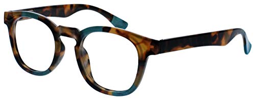 Opulize Ava Mujeres Señoras Marrón Carey Turquoise Súper Ajuste Cómodo Gafas De Lectura Bisagras Resorte R62-Q +2,50