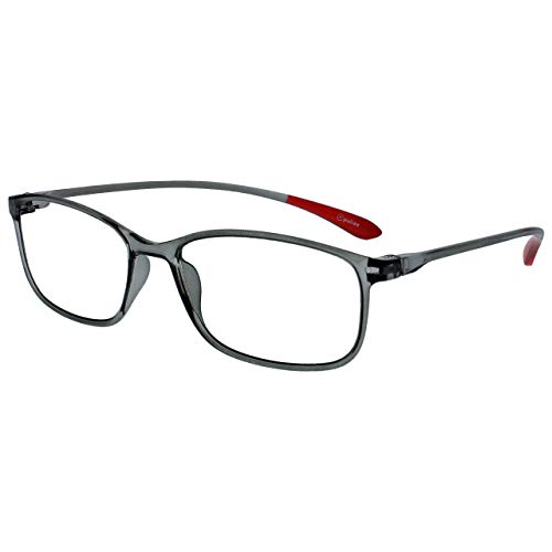 Opulize Ice Pack 3 Súper Ligero Gafas De Lectura Azul Gris Rojo Mujeres Hombres RRR61-37Z +1,00