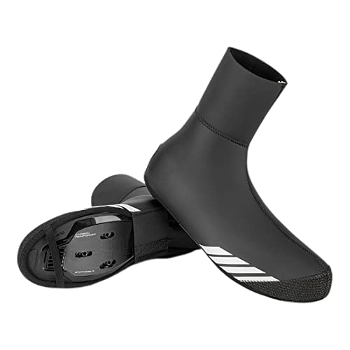 ORTUH Cubrezapatos de invierno para bicicleta, impermeables, térmicos, resistentes al viento, para hombre y mujer, para bicicleta de carreras y bicicleta de montaña