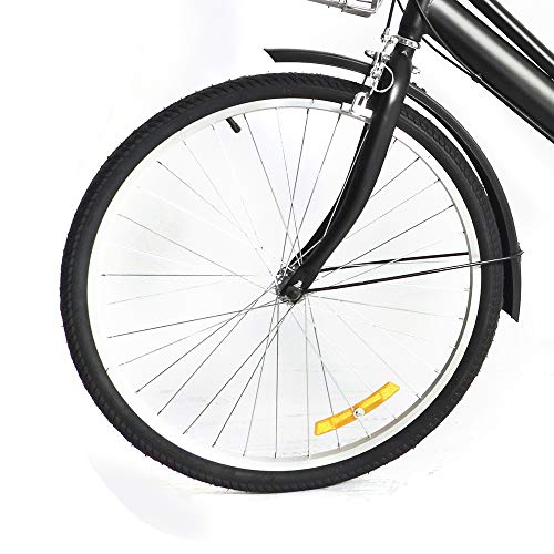 OUKANING Bicicleta de 24 Pulgadas Triciclo para Adultos de 7 velocidades, Bicicleta de 3 Ruedas, con Asiento de Respaldo de Cesta Grande, Adecuado para Mujeres, Hombres, Deportes, Ocio