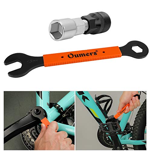 Oumers Extractor de Bielas Herramienta, Extractor de Ejes de Pedalier para el Mantenimiento de Bicicletas